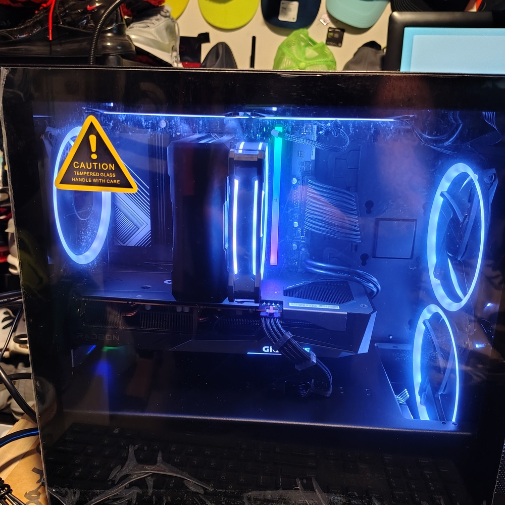 AMD Gaming PC with Blue LED Lighting